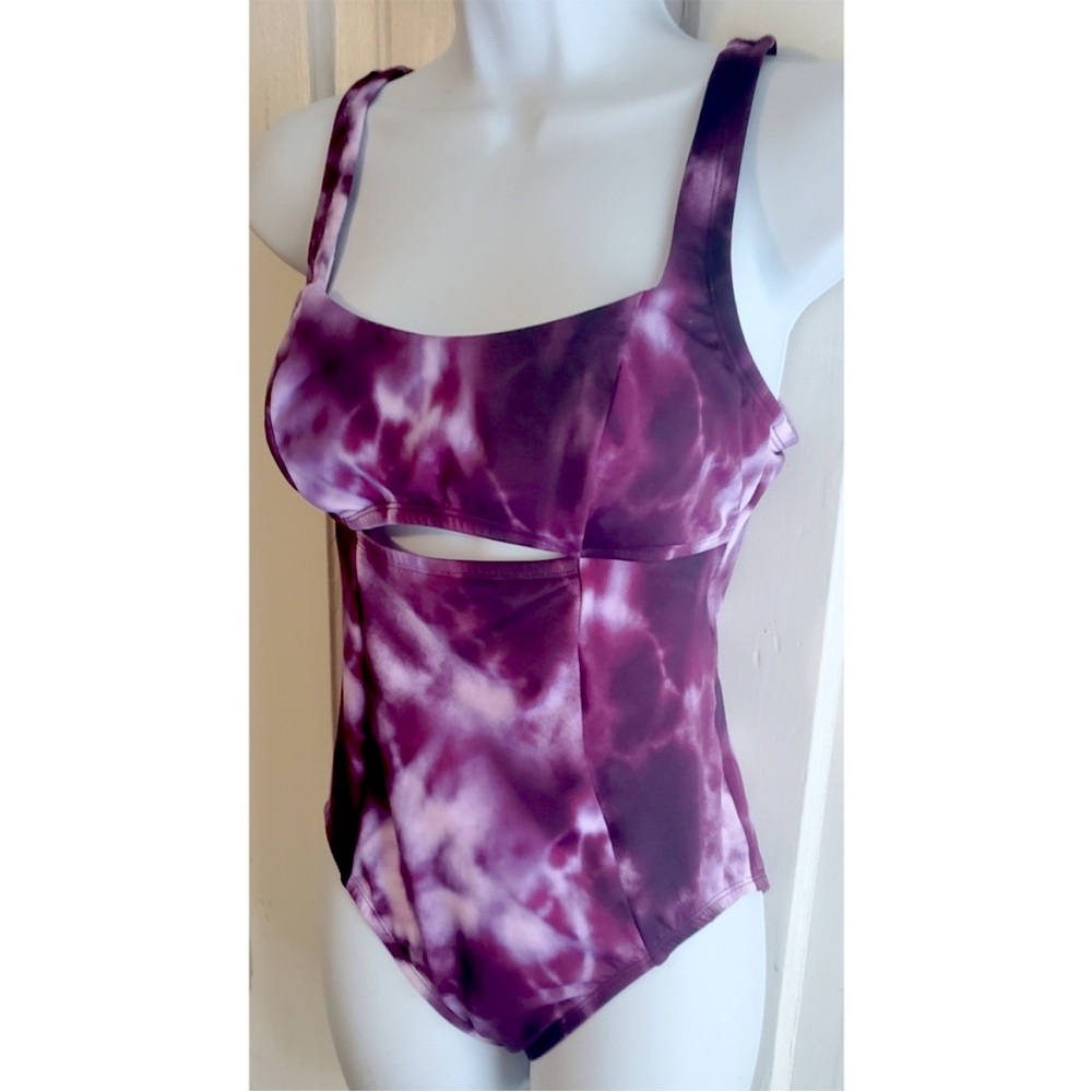 Beach Betty By Miracle Brands Slimming Control Cut Out Tie Back One Piece